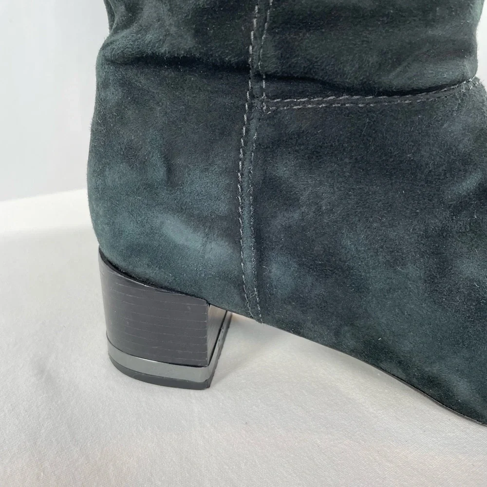 Tory Burch Suede Riding Boots in Black Size‎ 10